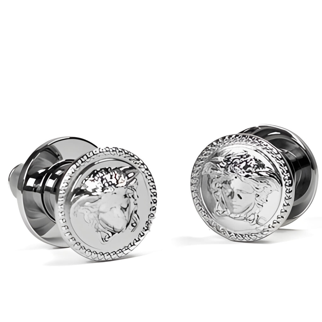 Versace Classic Cabinet Knobs in Chrome Signature Medusa Details