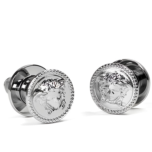 Versace Classic Cabinet Knobs in Chrome Signature Medusa Details