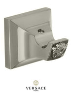 Versace Superbe Robe Hook in Chrome Finish Signature Medusa Detail