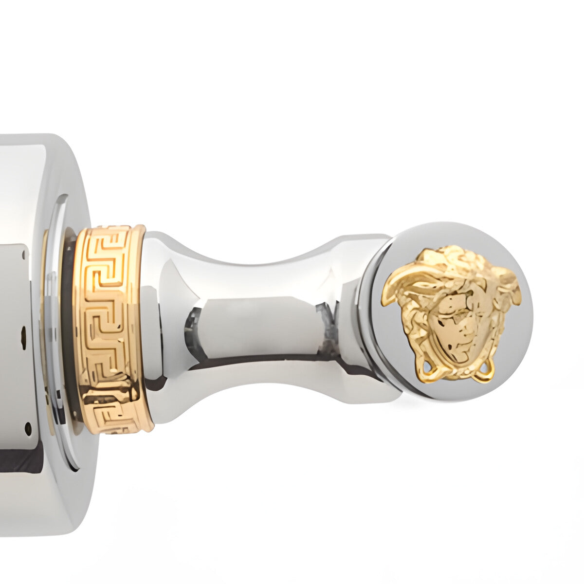 Versace Classic Door Handles in Chrome Gold Finish Signature Medusa Details