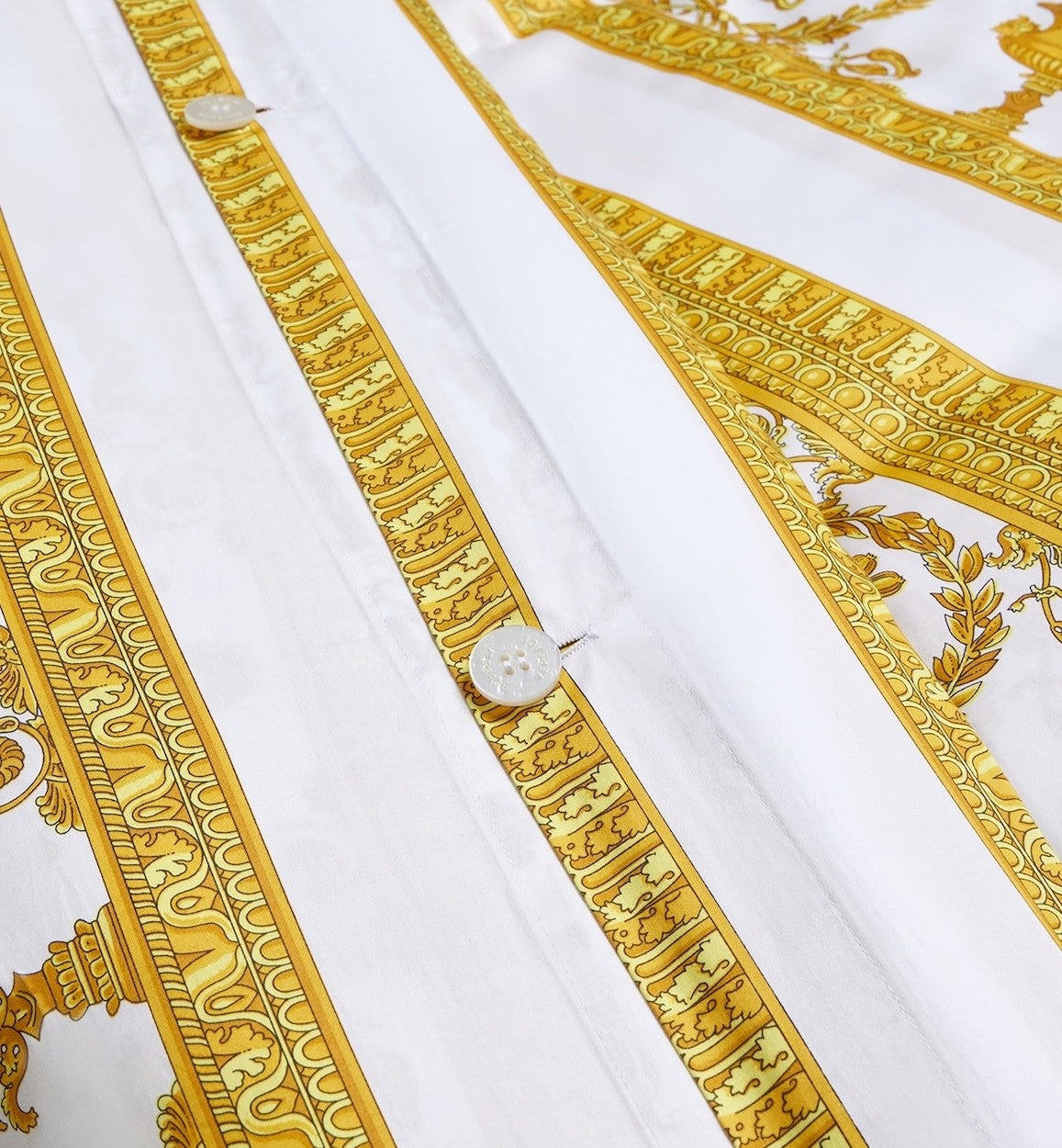 Versace I ♡ Baroque Duvet Cover Queen Size White Gold Medusa
