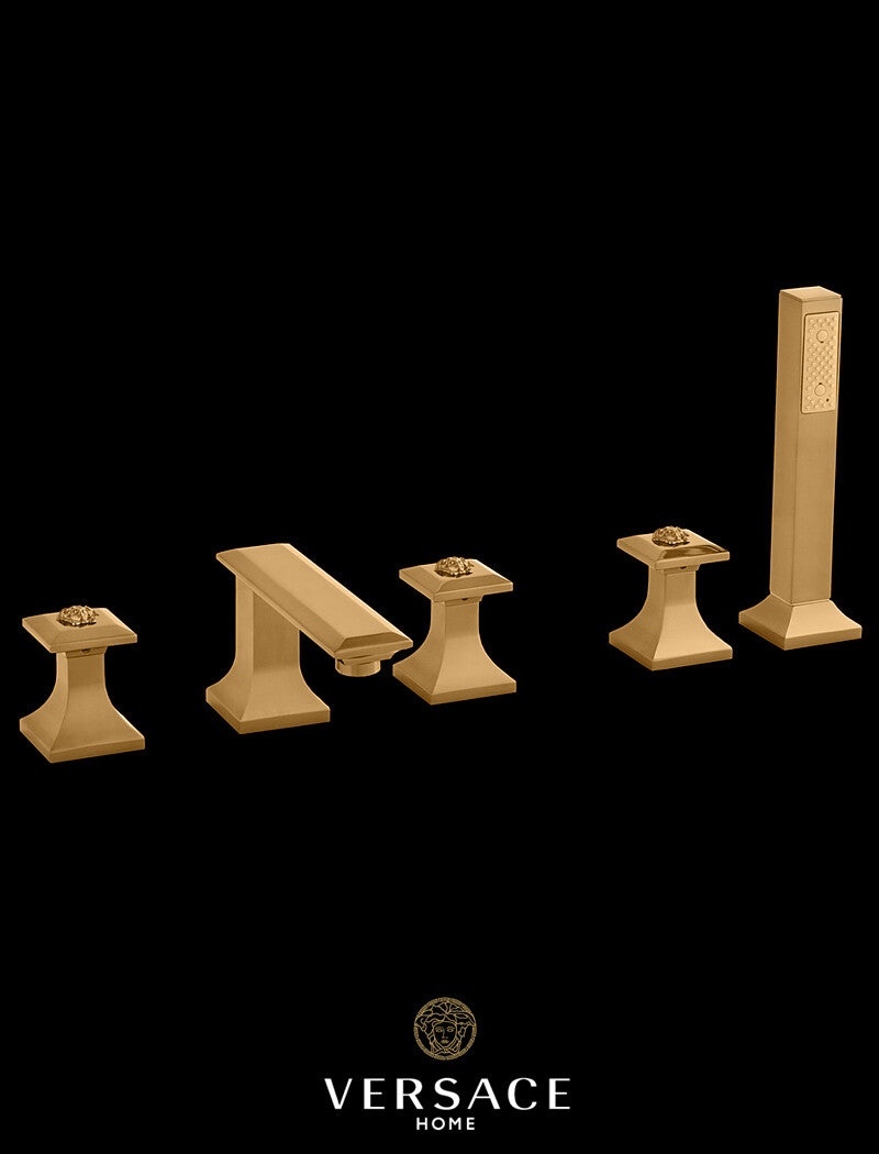Versace Superbe Bathtub Set in Gold Finish Signature Medusa Detail