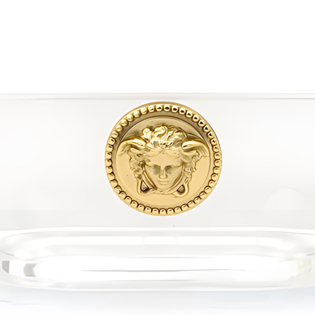 Versace Classic Wall Mounted Soap Dish Chrome Gold Finish Signature Medusa