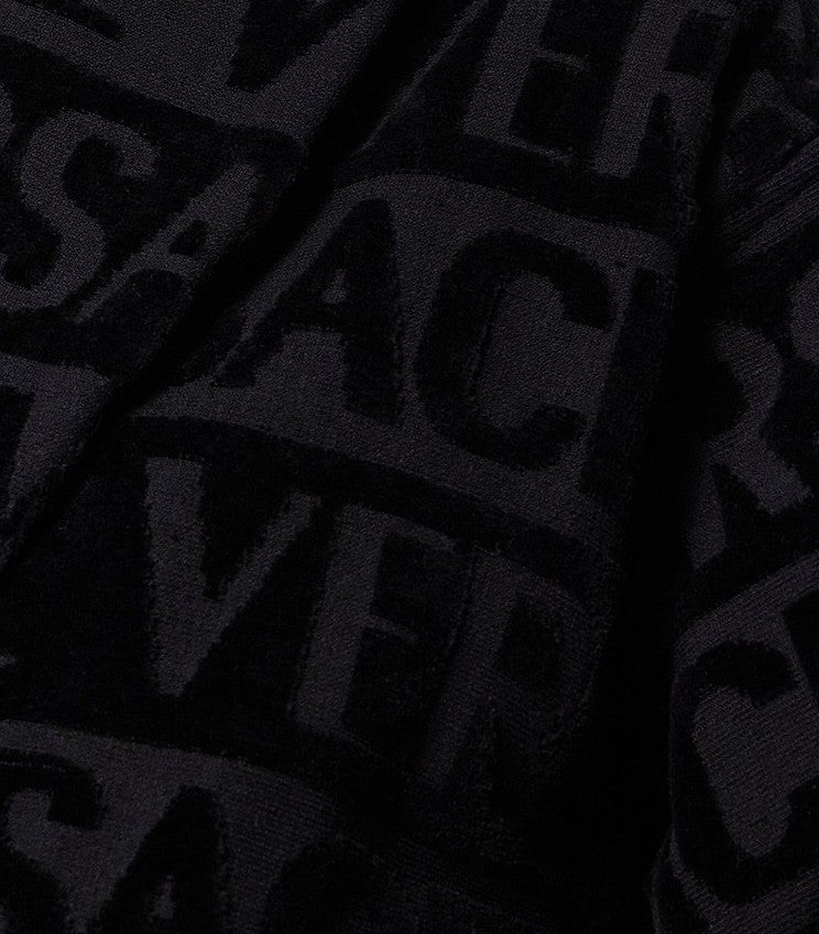 Versace I Heart Baroque Bathrobe Black and Gold Unisex Size L