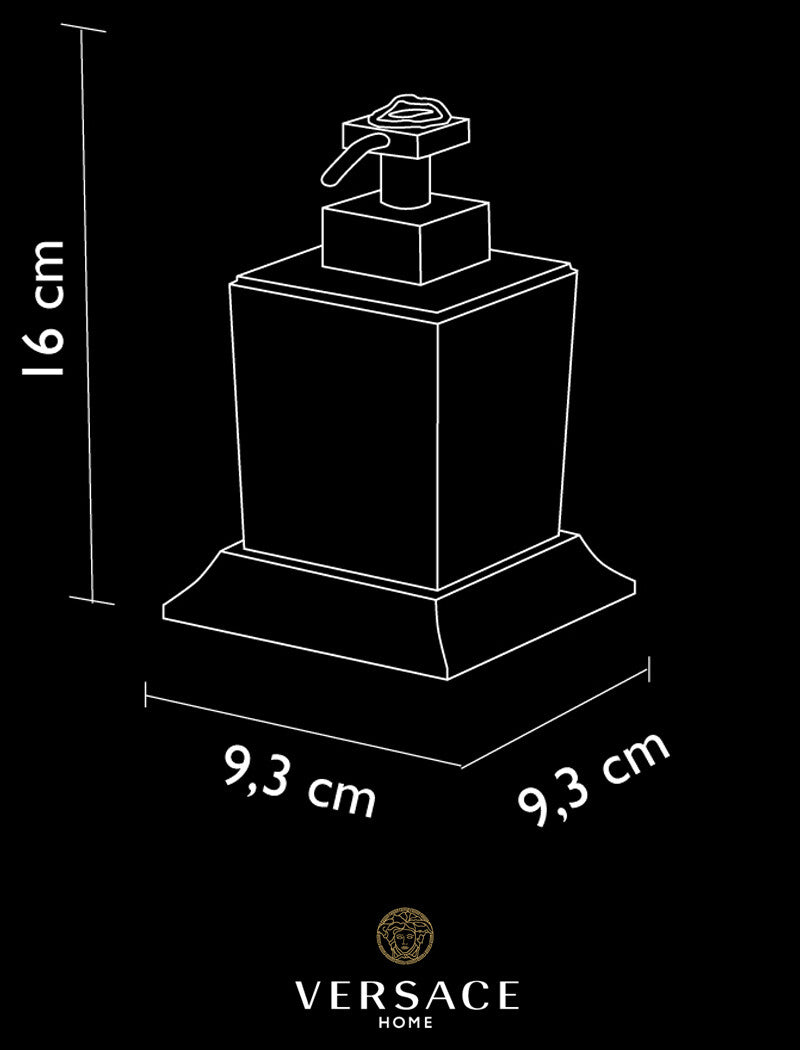 Versace Superbe Liquid Soap Dispenser in Chrome Finish Signature Medusa Detail