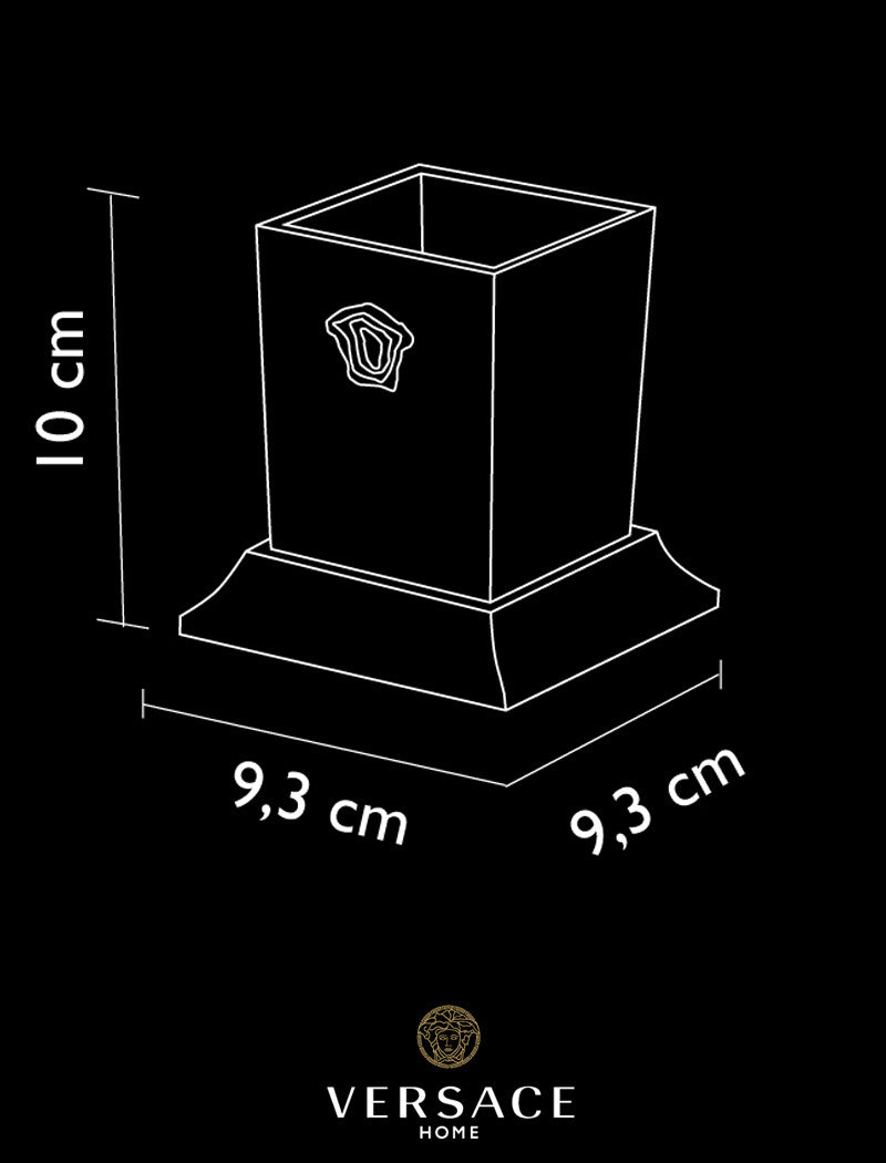 Versace Superbe Tumbler Toothbrush Holder Chrome Finish Signature Medusa Detail