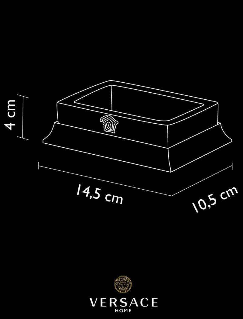 Versace Superbe Soap Dish in Chrome Finish Signature Medusa Detail