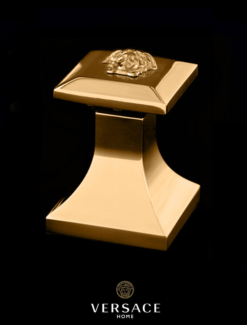 Versace Superbe Stopcock Faucet Knob in Gold Finish Signature Medusa Detail
