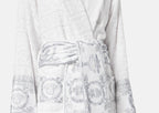 Versace I Heart Baroque Bathrobe White and Silver Unisex Size L