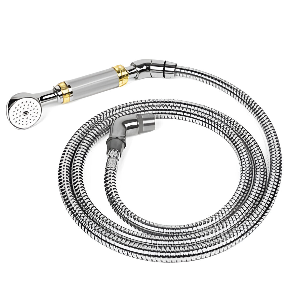 Versace Classic External Bathtub Set Chrome Gold Finish Signature Medusa Details