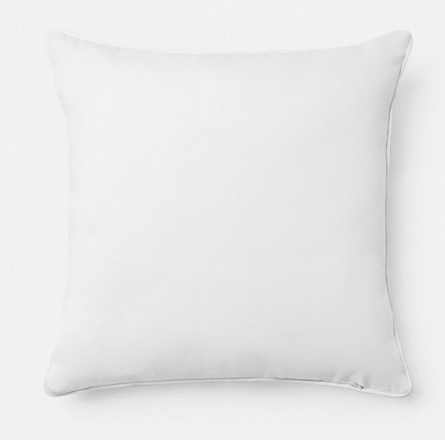 Versace Cushion Pillow in White Cotton Canvas Gold Medusa Embroidery 45cm 17.7"