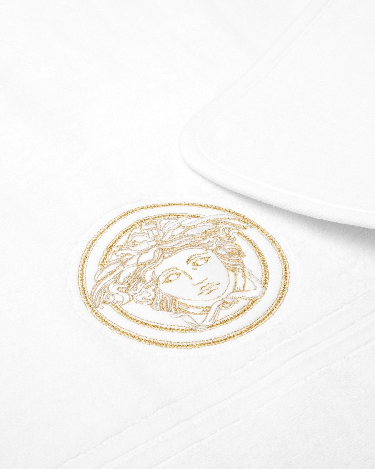 Versace Medusa Gala Bathmat White Gold 31.5 x 25 Inches