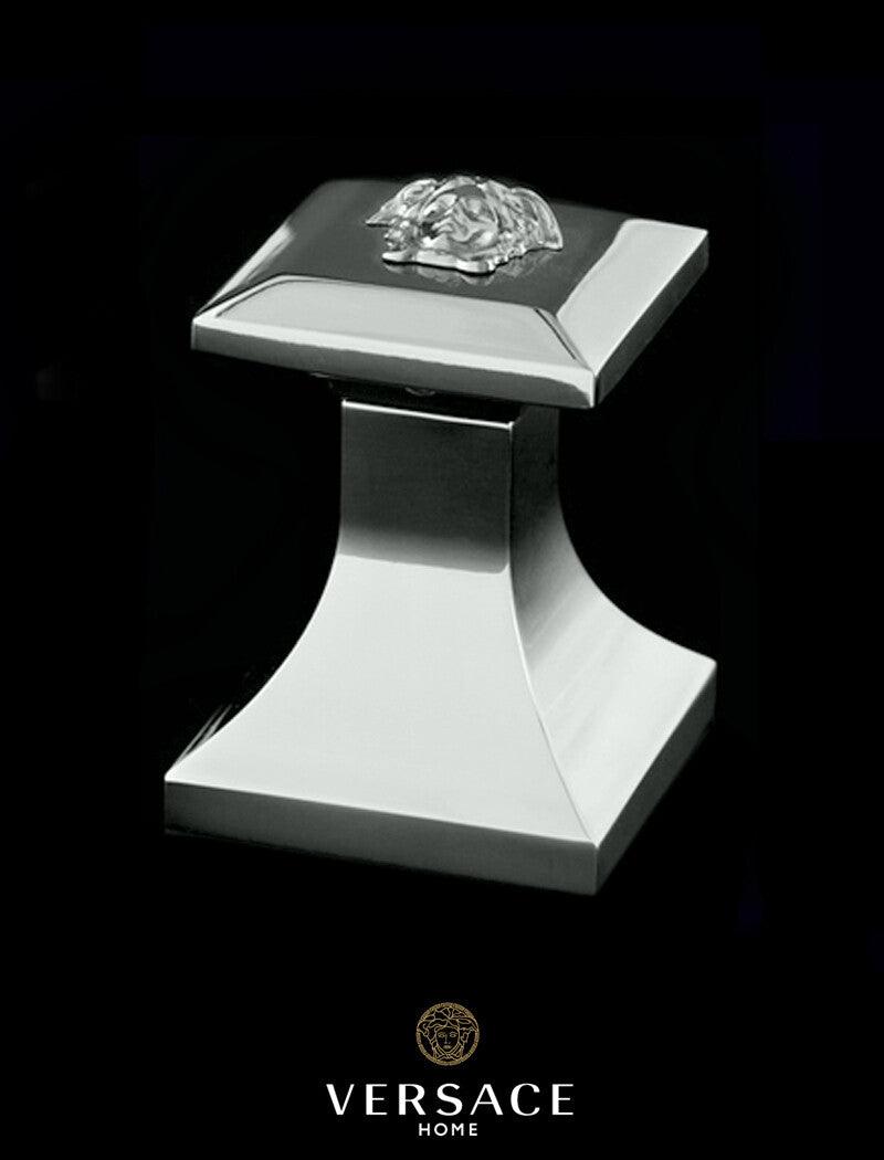 Versace Superbe Stopcock Faucet Knob in Chrome Finish Signature Medusa Detail
