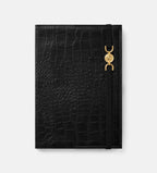 Versace Medusa 95 Notebook in Crocodile Embossed Leather