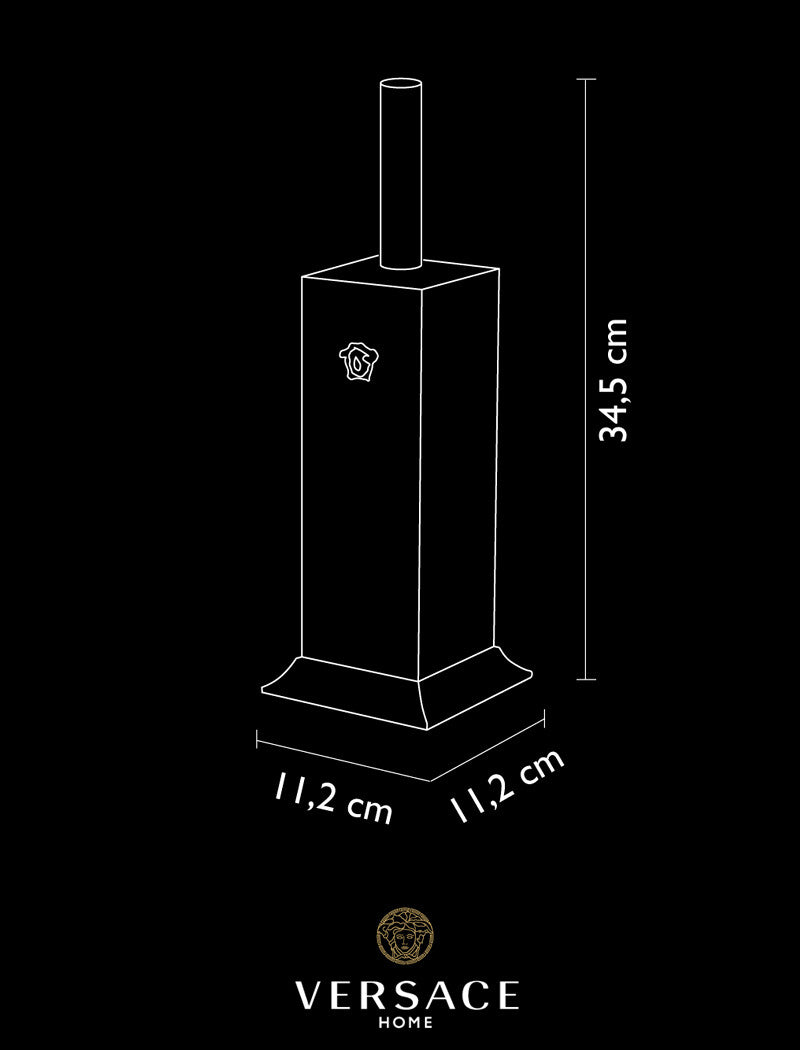 Versace Superbe Toilet Brush in Chrome Finish Signature Medusa Detail