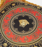 Versace Cushion Pillow I ♡ Baroque Black Red Gold Silk 45cm 17.7"