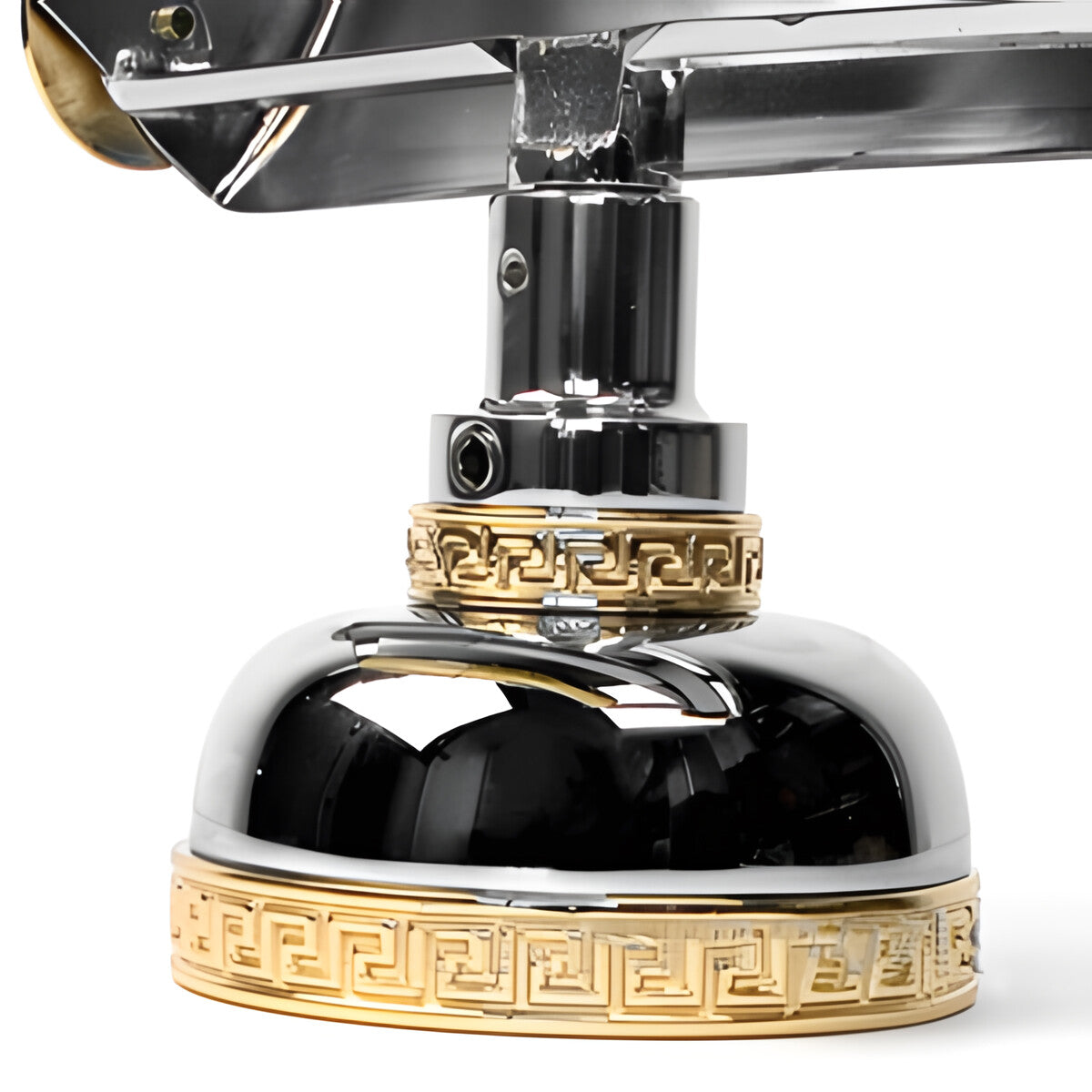 Versace Classic Toilet Paper Roll Holder in Chrome Gold Signature Medusa Detail