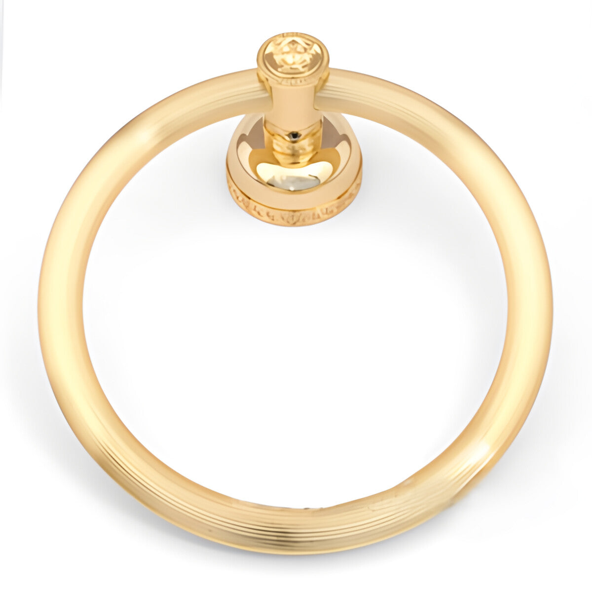 Versace Classic Ring Towel Holder in Gold Finish Signature Medusa Details