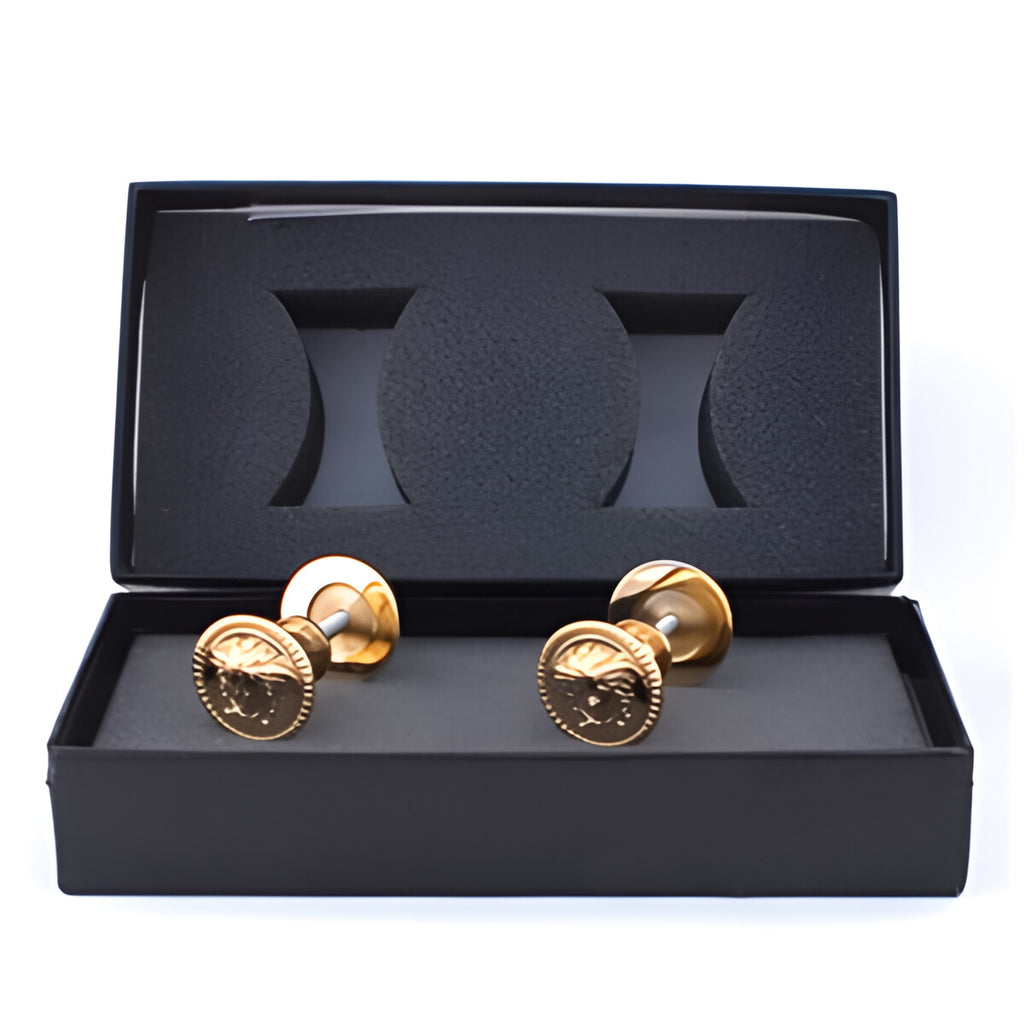 Versace Classic Cabinet Knobs in Gold Signature Medusa Details