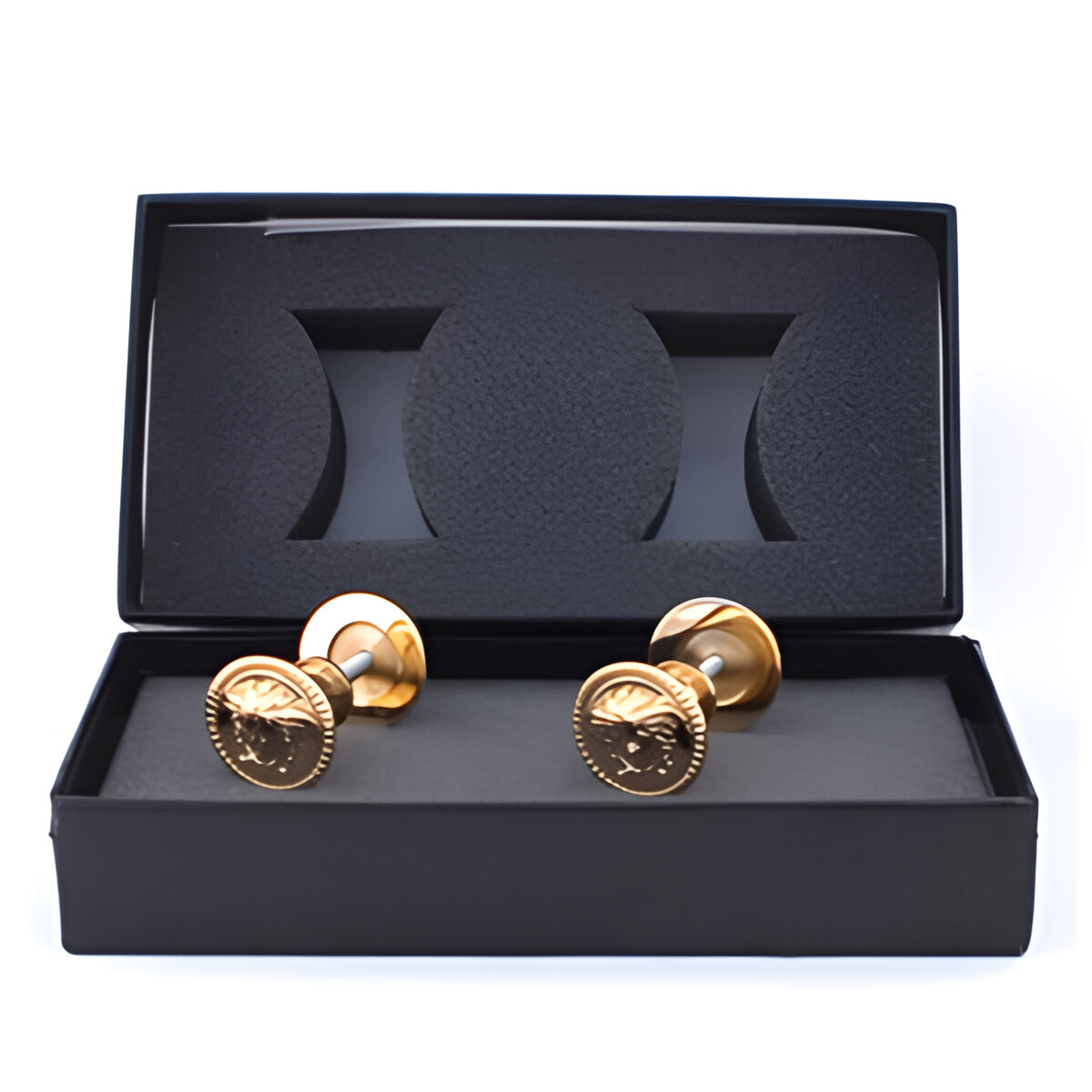 Versace Classic Cabinet Knobs in Gold Signature Medusa Details