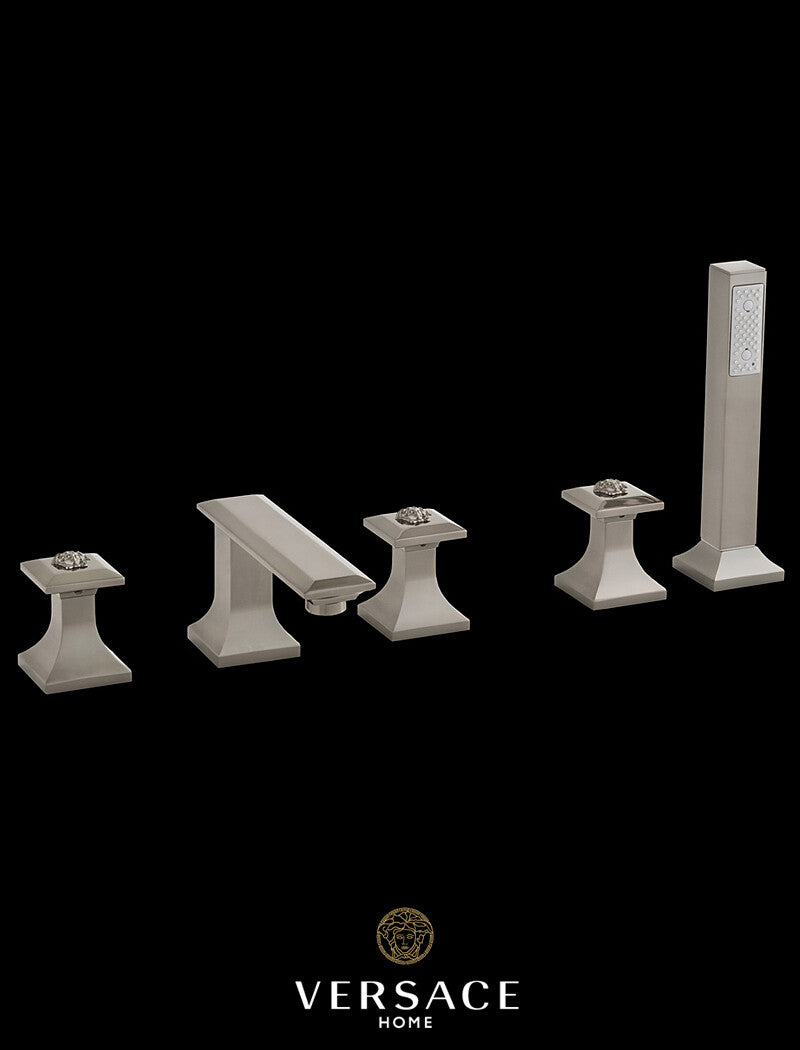 Versace Superbe Bathtub Set in Chrome Finish Signature Medusa Detail