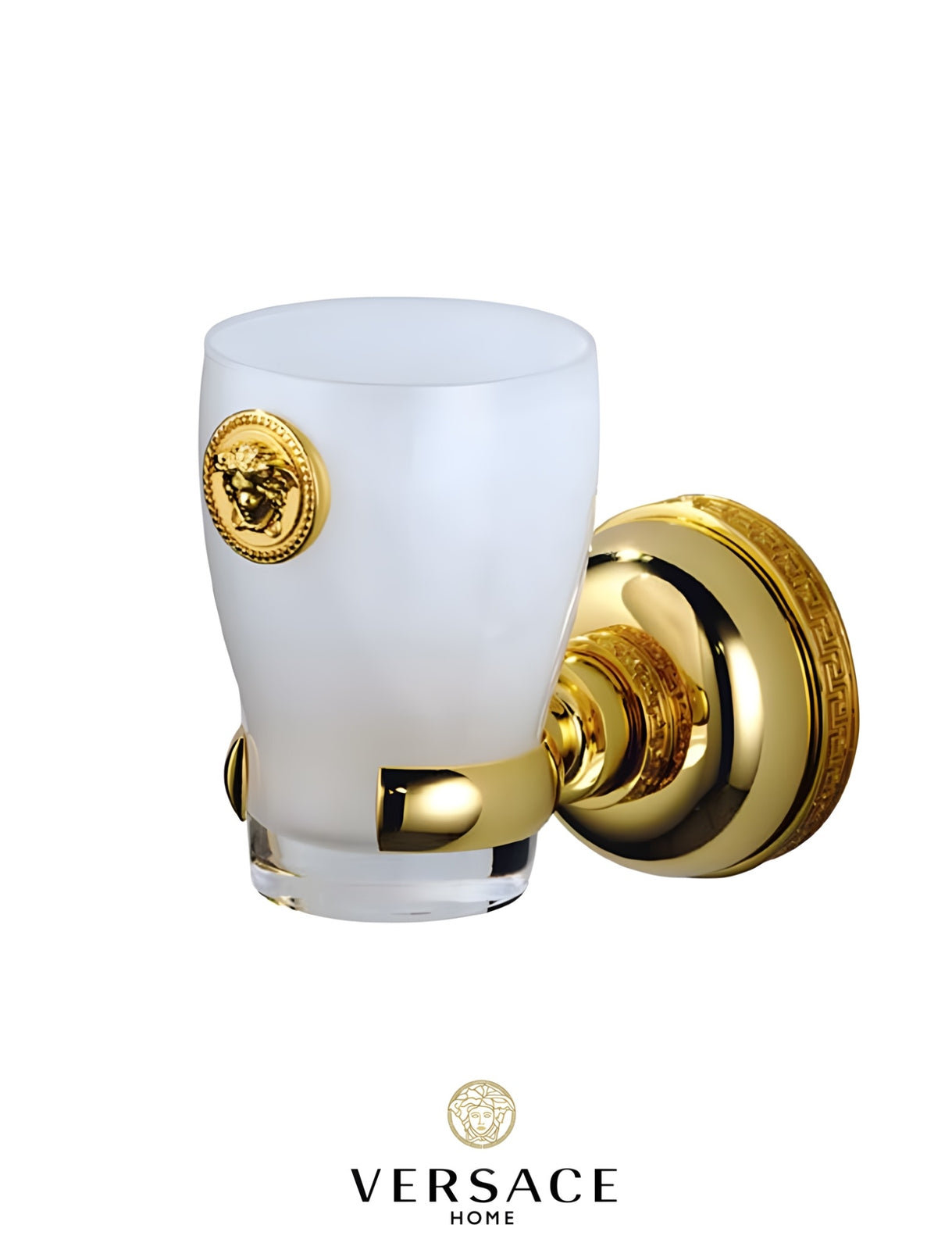 Versace Classic Wall Cup Holder in Gold Finish Signature Medusa Details