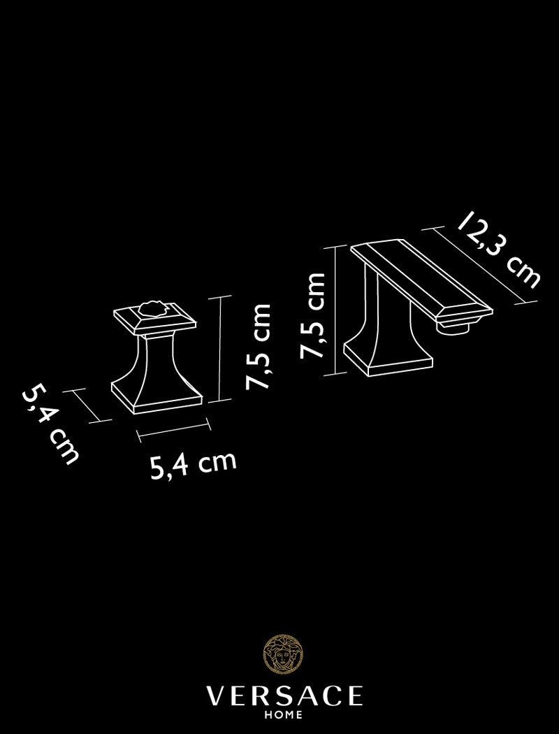 Versace Superbe Washbasin Bath Faucet Set Gold Finish Signature Medusa Detail