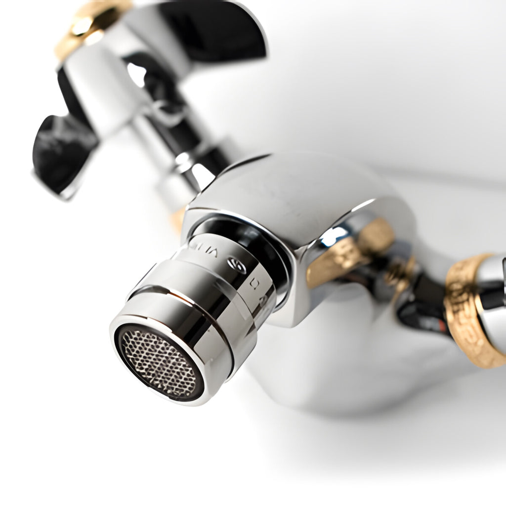 Versace Classic Single Hole Washbasin or Bidet Faucet Chrome Gold Medusa