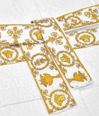 Versace I ♡ Baroque Kids Bathrobe White Gold Medusa Unisex Size L