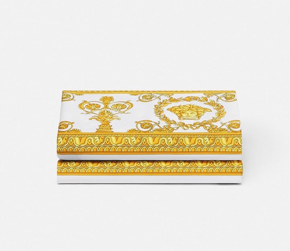 Versace I ♡ Baroque King Size Pillowcase Set All Over Print Retail $275