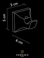Versace Superbe Robe Hook in Chrome Finish Signature Medusa Detail