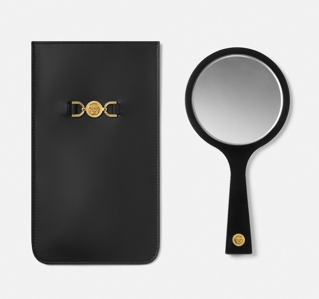Versace Medusa 95 Mirror with Black Leather Case