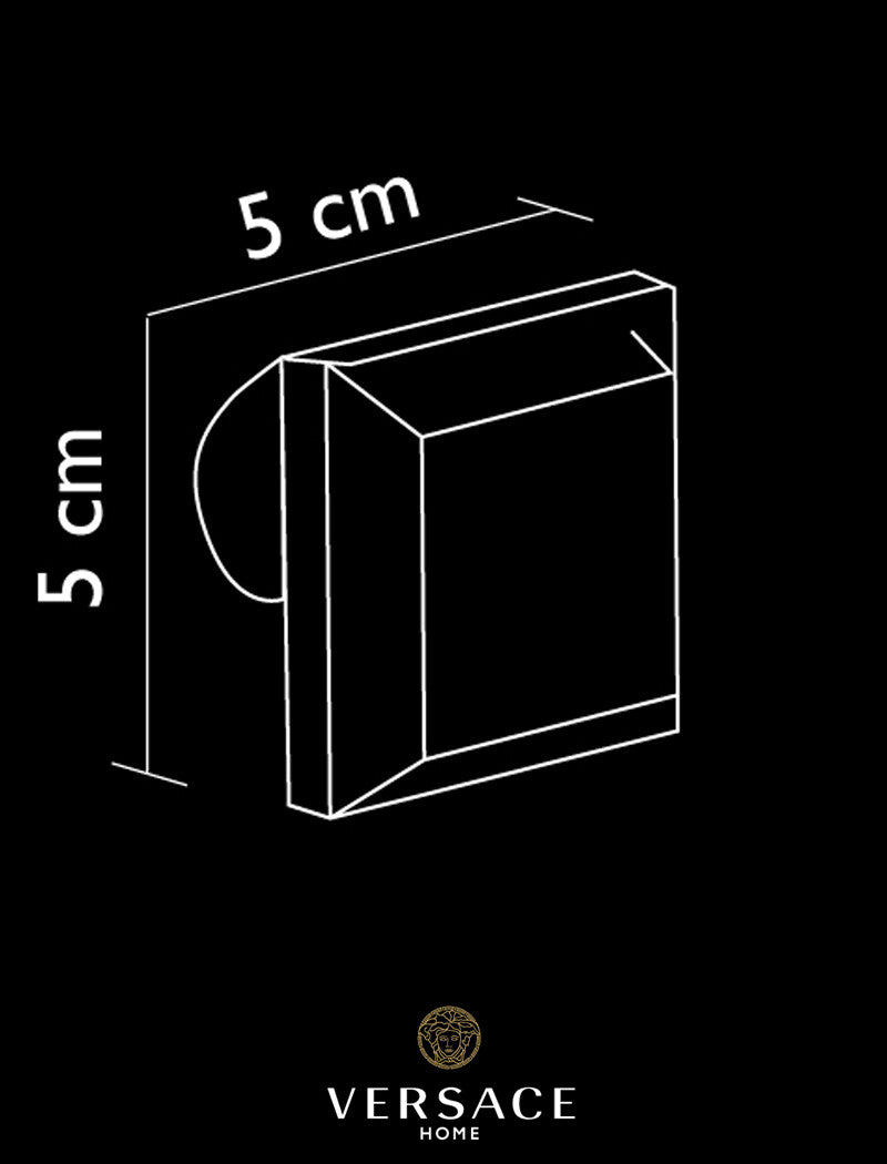 Versace Superbe Cabinet Knobs in Chrome Signature Medusa Details