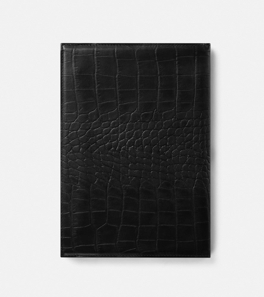 Versace Medusa 95 Notebook in Crocodile Embossed Leather