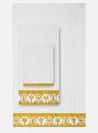 Versace I Heart Baroque Towel Set White and Gold Medusa 5 Piece Set