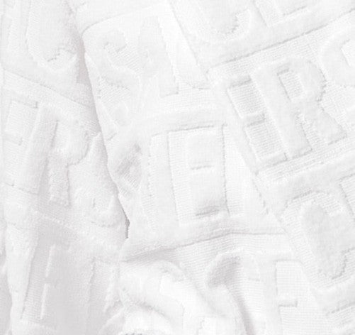 Versace I Heart Baroque Bathrobe White and Silver Unisex Size L