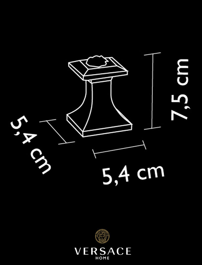 Versace Superbe Stopcock Faucet Knob in Chrome Finish Signature Medusa Detail