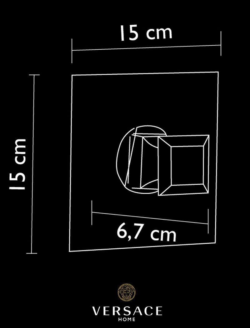 Versace Superbe Shower Thermostatic Mixer Gold Finish Signature Medusa Detail