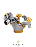 Versace Classic Single Hole Washbasin or Bidet Faucet Chrome Gold Medusa
