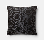 Versace Cushion Pillow Barocco Black Gray Silk Jacquard 45cm 17.7"