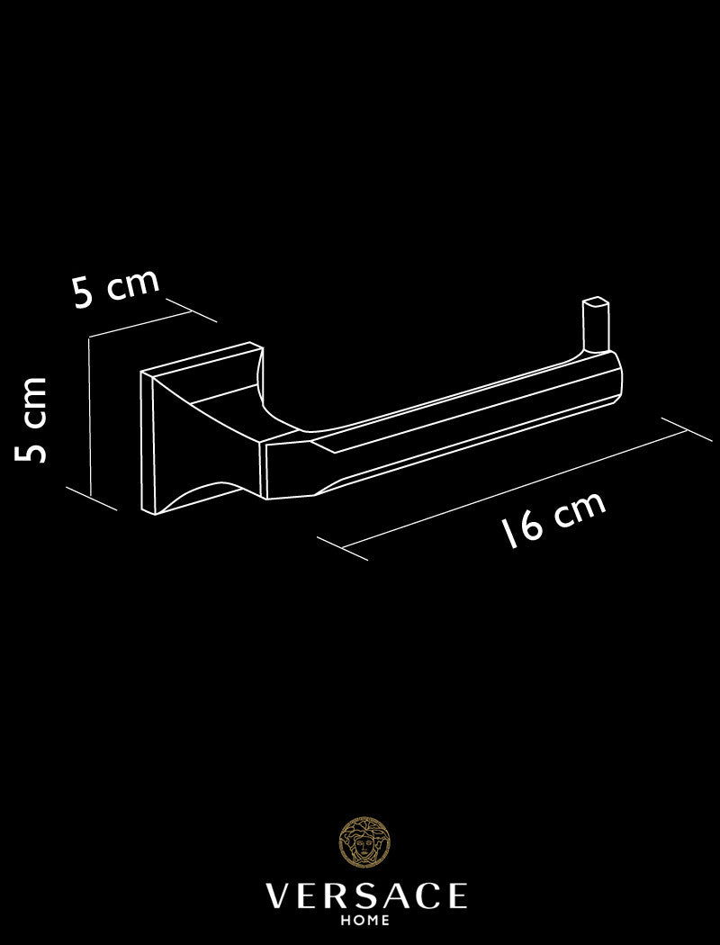 Versace Superbe Toilet Paper Roll Holder Chrome Finish Signature Medusa Detail